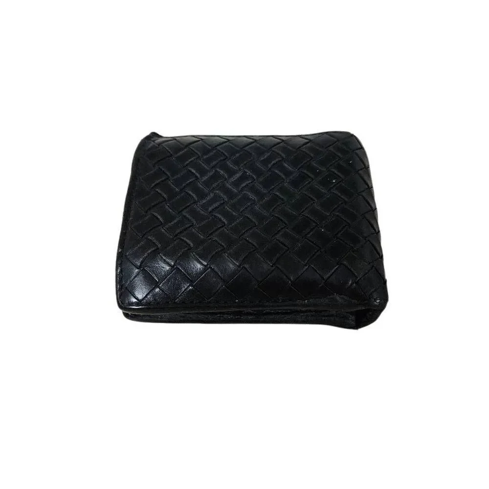 Bottega veneta bi-fold black wallet